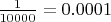 $\frac1{10000}=0.0001$