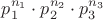 $p_1^{n_1} \cdot p_2^{n_2} \cdot p_3^{n_3}$