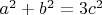 $a^2+b^2=3c^2$