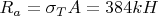 $R_a=\sigma_T A=384kH$