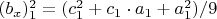 $(b_x)_1^2= (c_1^2+ c_1\cdot  a_1+a_1^2)/9$