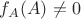 $f_A(A)\neq0$