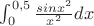 $\int_0^{0,5}\frac {sinx^2}{x^2}dx$