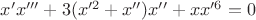 $x'x'''+3(x'^2+x'')x''+xx'^6=0$