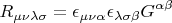$$
R_{\mu\nu\lambda\sigma}=\epsilon_{\mu\nu\alpha}\epsilon_{\lambda\sigma\beta}G^{\alpha\beta}
$$