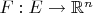 $F:E\to\mathbb{R}^n$