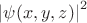 $\left\lvert\psi(x,y,z)\right\rvert^2$