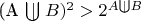 \makeatletter
\def\c@ncel#1#2{\m@th\ooalign{$\hfil#1\mkern1mu|\hfil$\crcr$#1#2$}}
\def\chessar{\mathrel{\mathpalette\c@ncel\bigcup}}
\makeatother
(A \chessar B) ^2> 2^{A \chessar B}