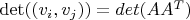$\det((v_i,v_j))=det(AA^T)$