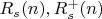 $R_s(n), R^{+}_s(n)$