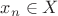 ${x_n}\in X$