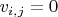 $v_{i,j}=0$