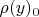 $ \rho(y)_0 $
