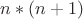 $n*(n+1)$