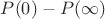 $P(0)-P(\infty)$