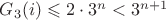 $G_3(i)\leqslant 2\cdot 3^n<3^{n+1}$