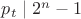$p_t\mid 2^n-1$