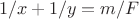 $$1/x+1/y=m/F$$ $$1/x+1/y=m/F$$