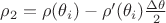 $\rho_2=\rho(\theta_i)-\rho'(\theta_i)\frac{\Delta\theta}{2}$ $\rho_2=\rho(\theta_i)-\rho'(\theta_i)\frac{\Delta\theta}{2}$