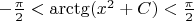 $-\frac{\pi}2<\arctg(x^2+C)<\frac{\pi}2$