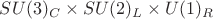 $SU(3)_{C}\times SU(2)_{L}\times U(1)_{R}$