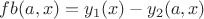 $fb(a,x)=y_1(x)-y_2(a, x)$