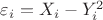 $\varepsilon_i=X_i-Y_i^2$