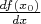 $\frac{df(x_0)}{dx}$