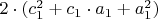 $2\cdot  (c_1^2+ c_1\cdot  a_1+a_1^2)$