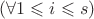 $(\forall 1\leqslant i \leqslant s)$