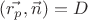 $(\vec{r_p},\vec{n})=D$ $(\vec{r_p},\vec{n})=D$
