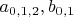 $a_{0,1,2},b_{0,1}$