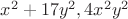 $x^2+17y^2,4x^2y^2$