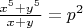 $\frac{x^5+y^5}{x+y}=p^2$