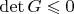 $\det{G}\leqslant 0$