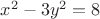 $x^2-3y^2=8$
