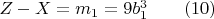 $Z - X = m_1= 9b_1^3\qquad (10)$