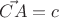 $\vec{CA} = c$