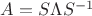 $A = S \Lambda S^{-1}$