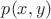 $p(x, y)$