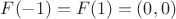 $F(-1)=F(1)=(0,0)$