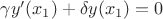 $\gamma y'(x_{1}) + \delta y(x_{1})=0$