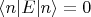 $\langle n | E | n \rangle=0$