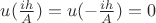 $u(\frac{ih}{A})=u(-\frac{ih}{A})=0$