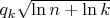 $q_k\sqrt {\ln n + \ln k}$