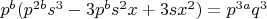 $p^b(p^{2b}s^3-3p^bs^2x+3sx^2)=p^{3a}q^3$