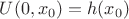 $U(0,x_0)=h(x_0)$