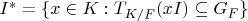 $I^*=\{x \in K: T_{K/F}(x I) \subseteq G_F\}$