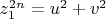 $z_1^{2n}=u^2+v^2$