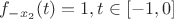 $f_{-x_2}(t)=1, t\in[-1,0]$
